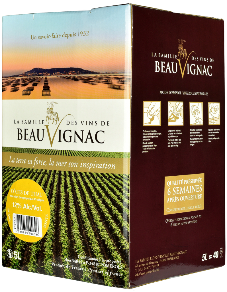 Wino Bag-in-Box: Saveurs de Pomerols Blanc Pays de Thau IGP 5 l