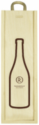 Skrzynka drewniana na jedną butelkę burgundzką wina